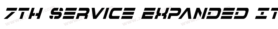 7th Service Expanded Italic字体转换